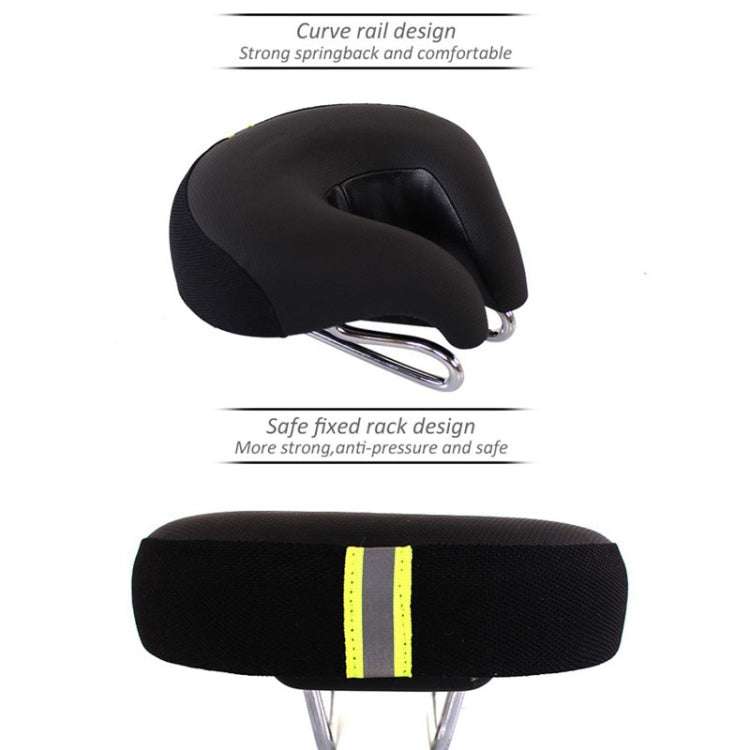 Charly | Nose-less Bicycle Saddle Mountain Bike Thick Soft Padding (Blue)