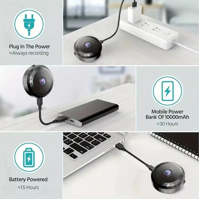 Charly | OPTIGUARD – Magnetic Mini WiFi Camera 1080P HD with Night Vision & Motion Detection