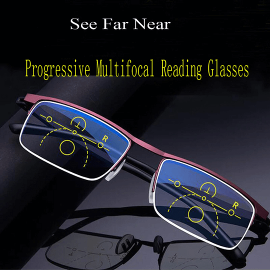 Charly | Optivista Intelligent Progressive Glasses | Automatic Field of Vision Adjustment & Blue Filter
