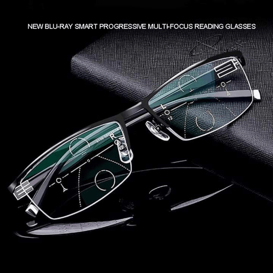 Charly | Optivista Intelligent Progressive Glasses | Automatic Field of Vision Adjustment & Blue Filter