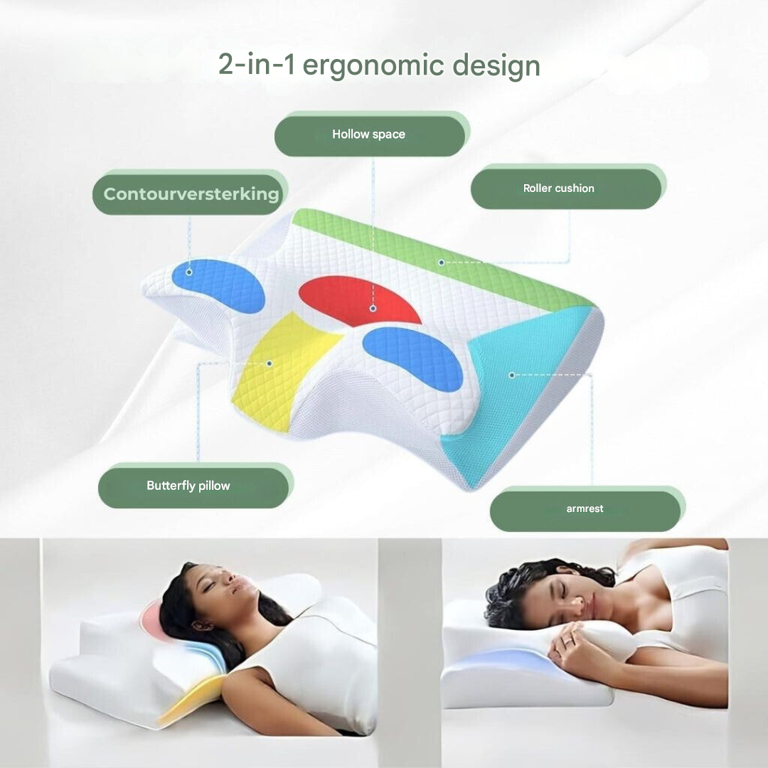 Charly | Orthopedic Pillow | Ergonomic Support for Neck and Back | Memory Foam