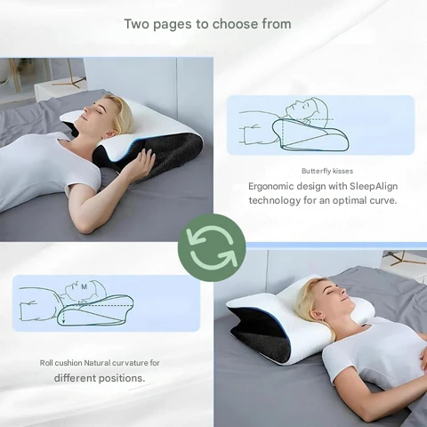 Charly | Orthopedic Pillow | Ergonomic Support for Neck and Back | Memory Foam