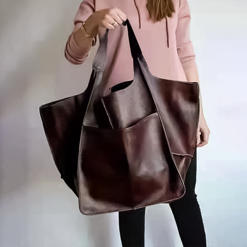 Charly | Oversized Leather Weekend Bags