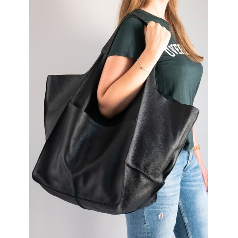 Charly | Oversized Leather Weekend Bags