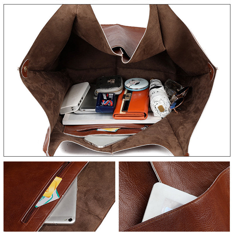 Charly | Oversized Leather Weekend Bags