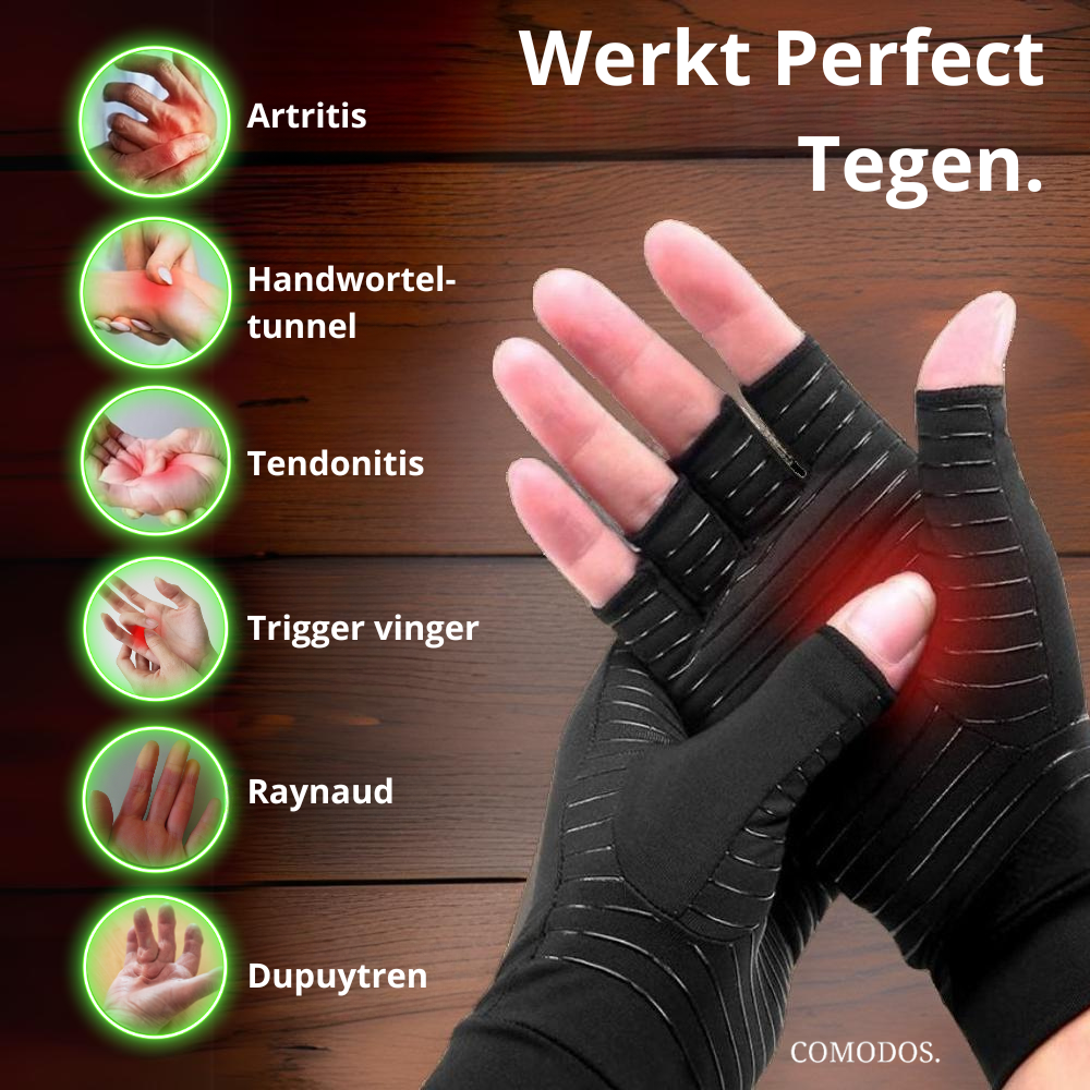 Charly | Pain-Relieving Compression Gloves with Open Fingers