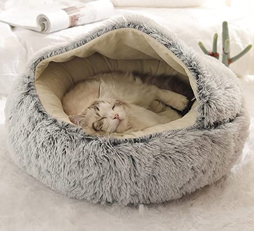 Charly | Plush Calming Pet Bed | Round Cozy Cat & Dog Bed