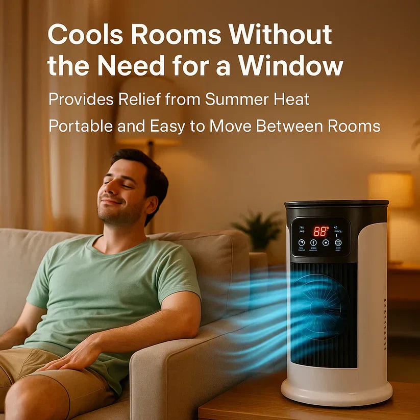 Charly | Portable Air Conditioner | Windowless, Energy Efficient & Ideal for Home Office and Dormitory Use
