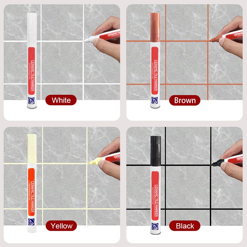 Charly | Professional Grout Pen for Ceramic Tiles | Anti-Mold Formula | Waterproof & Lightfast | Water-Based Ink | Includes Sealing Effect