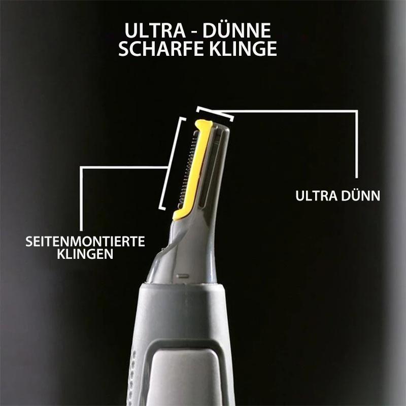 Charly | Professional Ultra-Thin Precision Trimmer | Titanium Stainless Steel Blades | Integrated LED Light | Micro-Oscillation Technology | For Nose, Ears & Contours