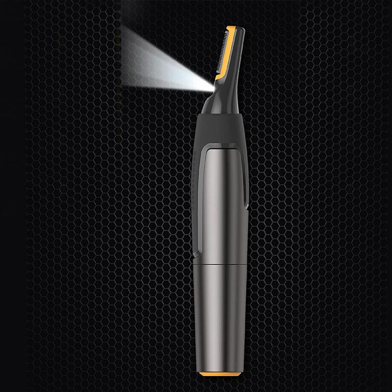 Charly | Professional Ultra-Thin Precision Trimmer | Titanium Stainless Steel Blades | Integrated LED Light | Micro-Oscillation Technology | For Nose, Ears & Contours