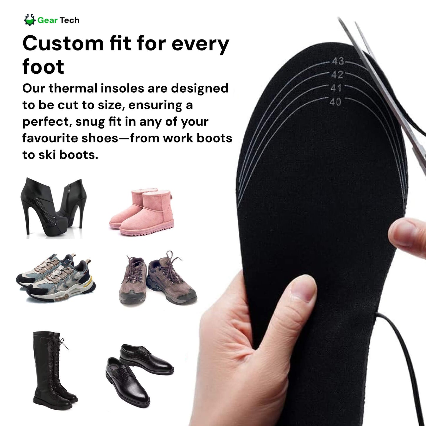 Charly | Rechargeable Heated Insoles UK – Best Thermal Shoe Inserts for Boots, Work Boots & Everyday Winter Comfort