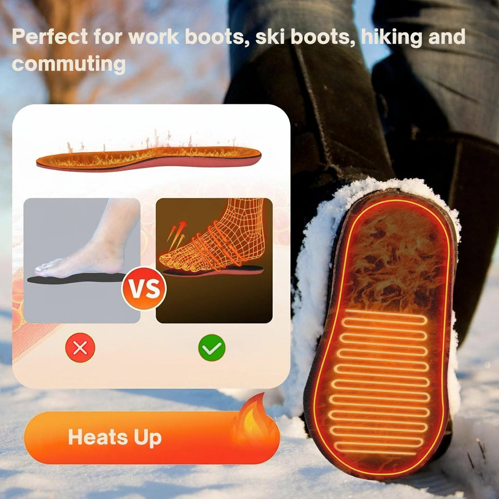 Charly | Rechargeable Heated Insoles UK – Best Thermal Shoe Inserts for Boots, Work Boots & Everyday Winter Comfort