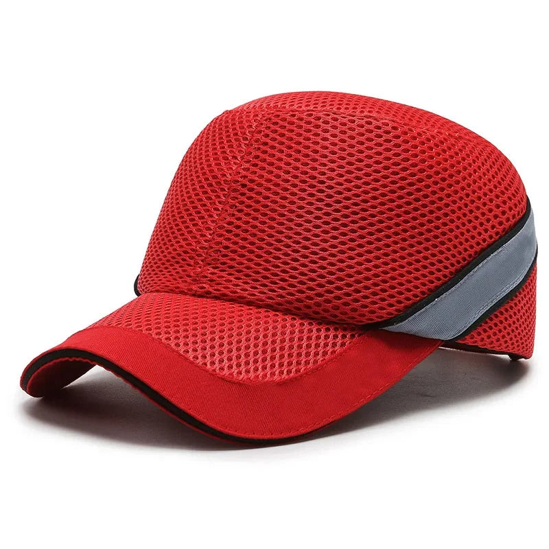 Charly | Red Safety Bump Cap - Helmet with hard ABS inner core for head protection at home, work, and factory