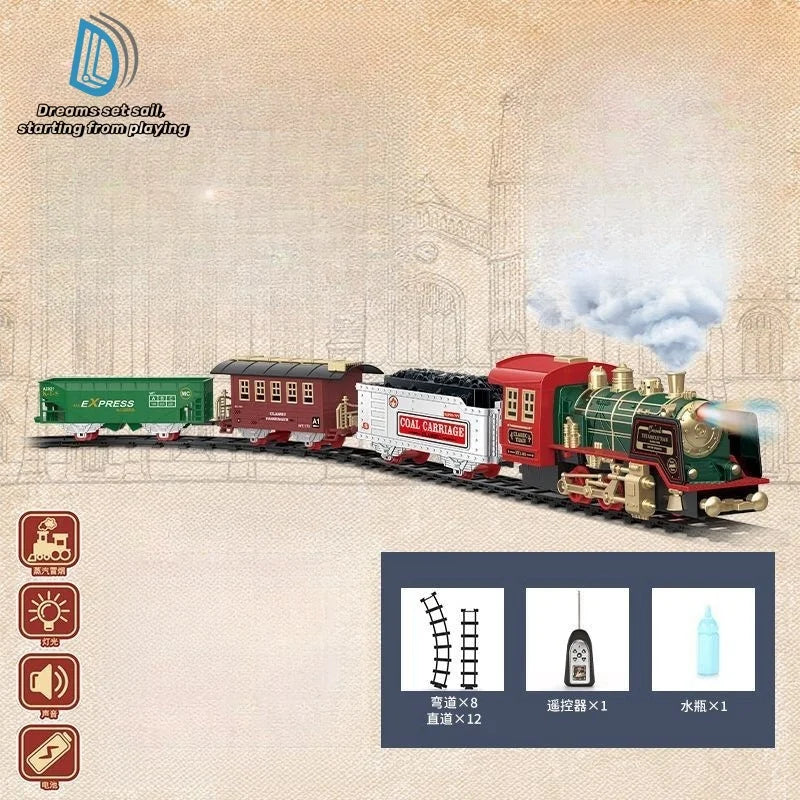 Charly | Remote Controlled Electric Train Set | Classic Steam Locomotive with Lights
