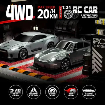 Charly | Retro Drift Master – 4WD RC Car with LED Lights