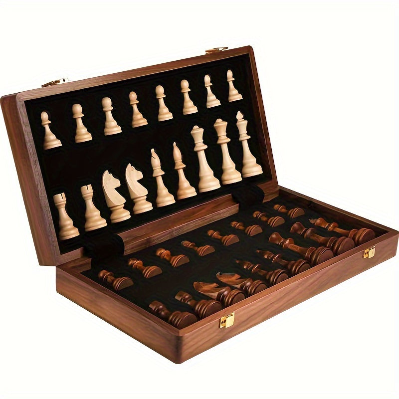 Charly | RoyalWood Luxury Chess Set – Solid Wood Chessboard with Finely Detailed Pieces