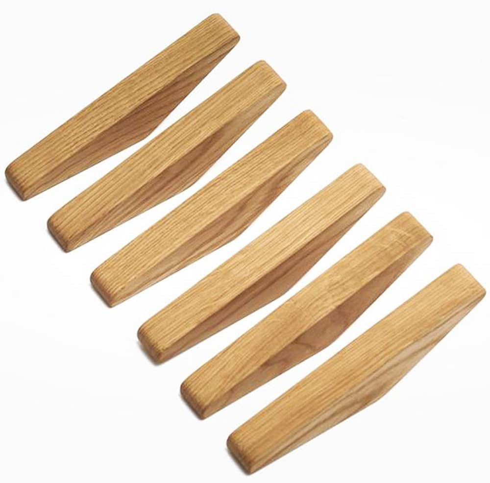 Charly | Scandi Set of 6 Wooden Coat Hooks