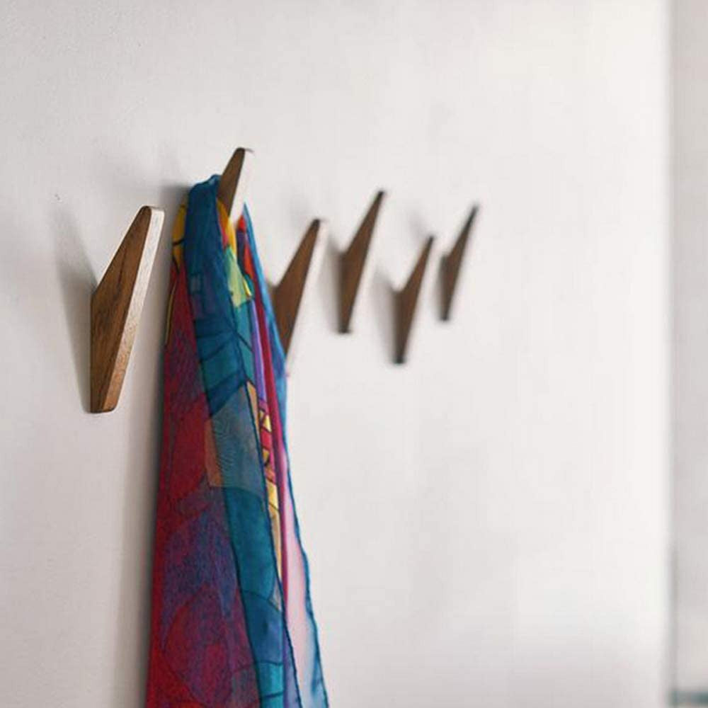 Charly | Set of Wire Hooks Nordhaak – 6 Minimalist Clothes Hooks Made of Solid Wood