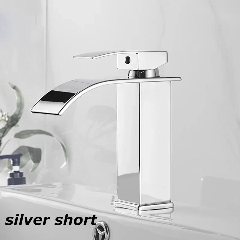 Charly Sink Mixer Aqualis Noir | Stainless Steel | Hot & Cold Water | For Bathroom & Guest Toilet