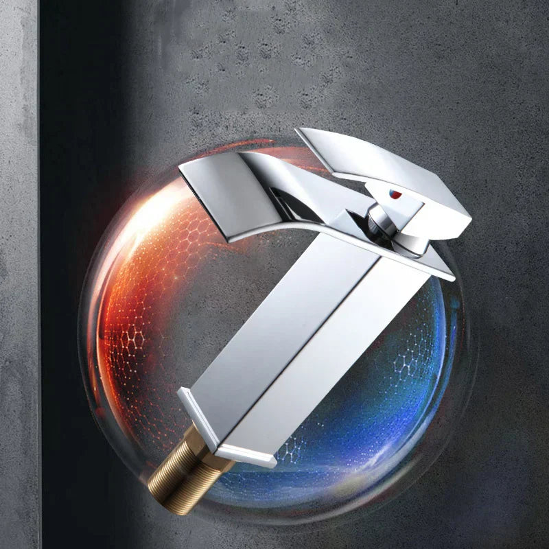 Charly Sink Mixer Aqualis Noir | Stainless Steel | Hot & Cold Water | For Bathroom & Guest Toilet