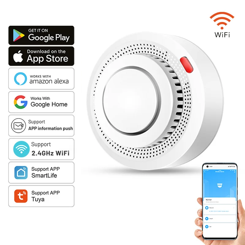 Charly | Smart WiFi Smoke Detector Fire Alarm 85dB – SafeSense