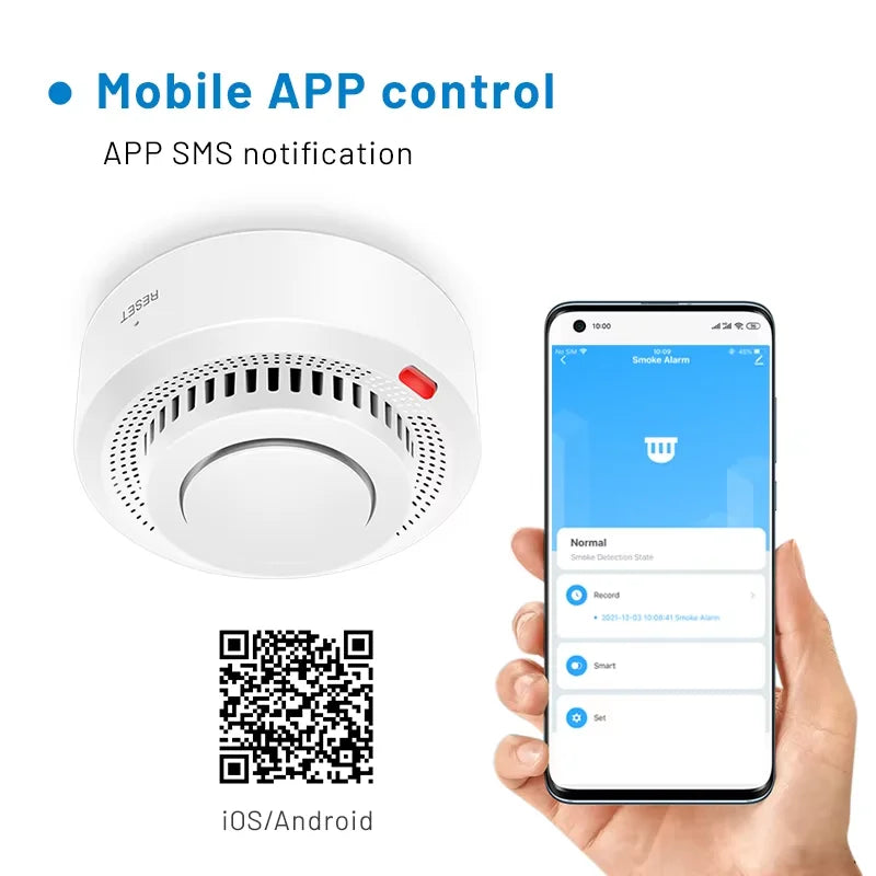 Charly | Smart WiFi Smoke Detector Fire Alarm 85dB – SafeSense