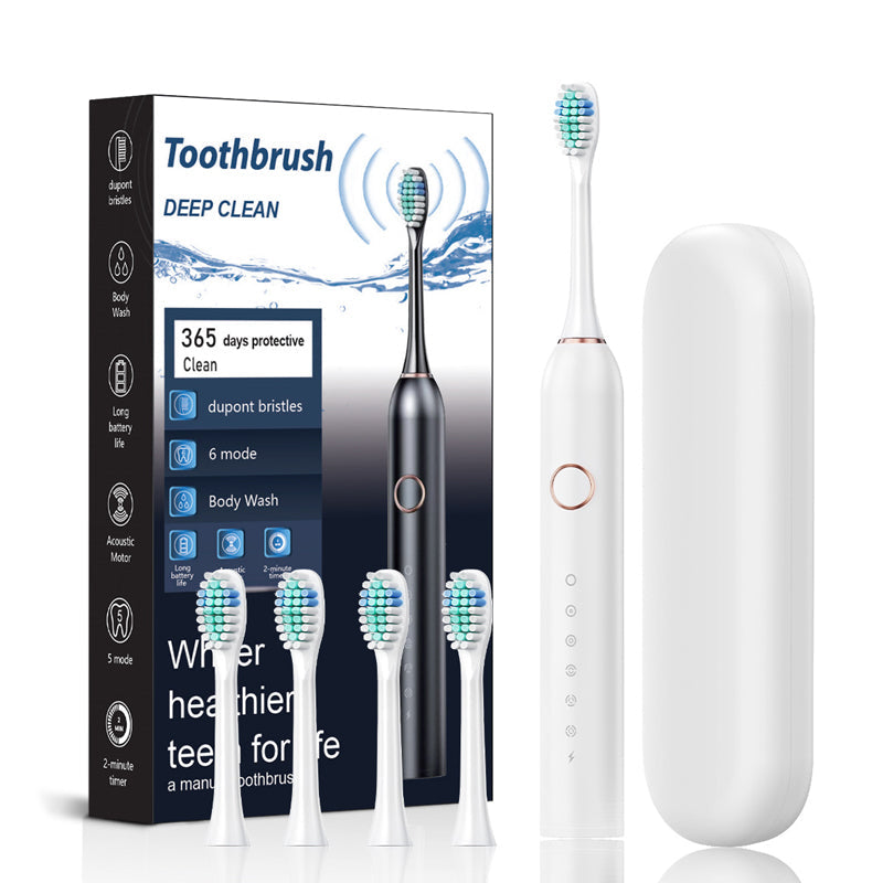 Charly | Sonic Electric Toothbrush | 6 Modes & IPX7 Waterproof | White, Black, Pink