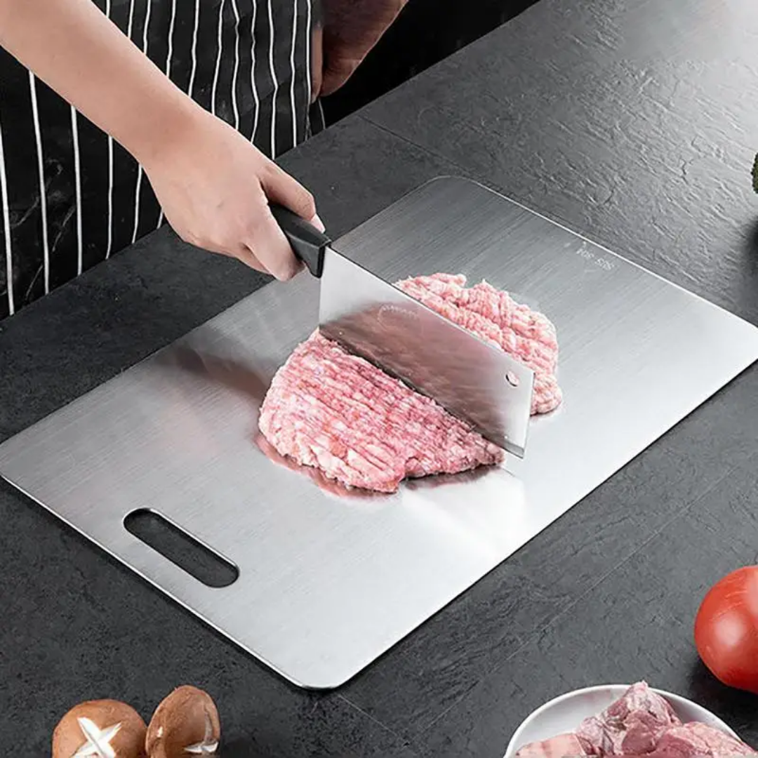 Charly | Stainless Steel Cutting Board for Professionals & Home Cooks