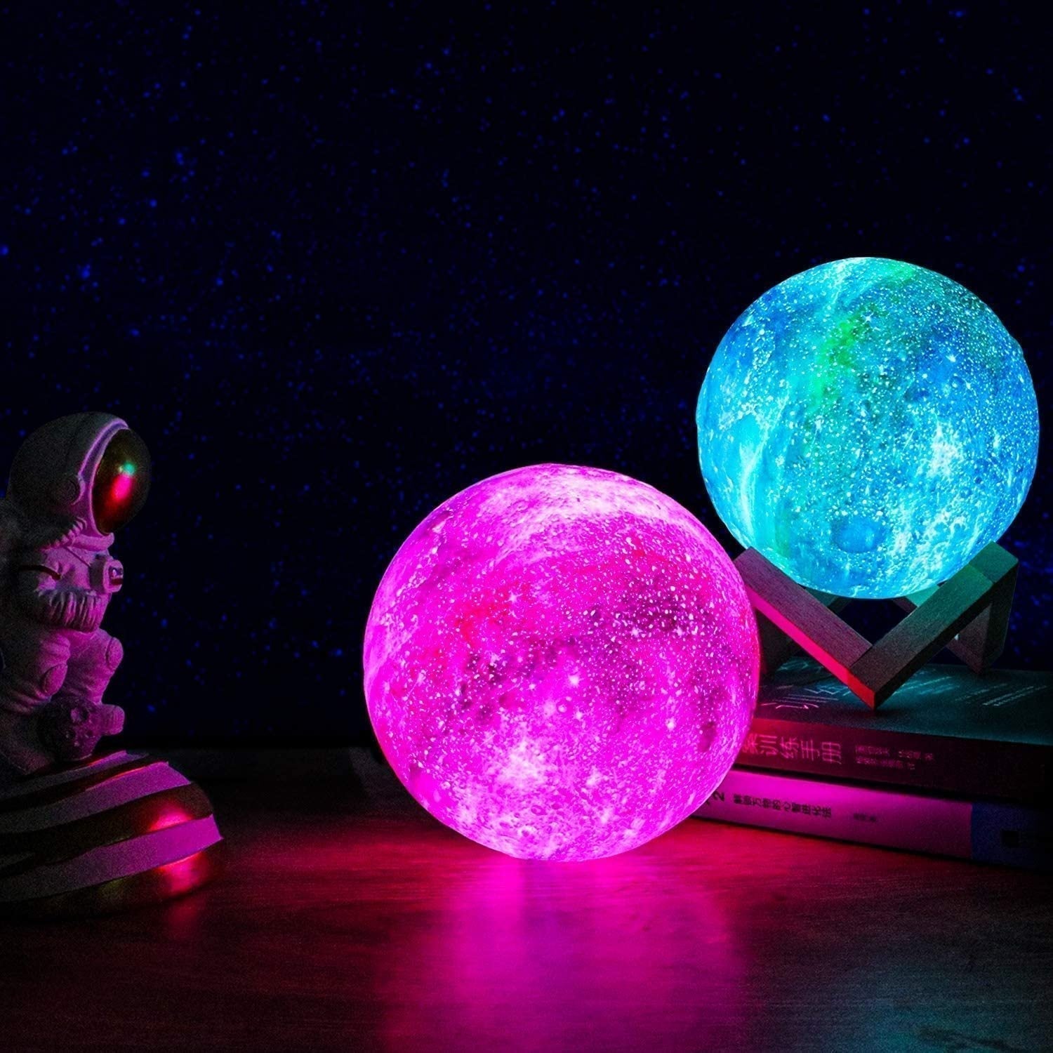 Charly | Star Pattern Night Light | Touch Control, Rechargeable