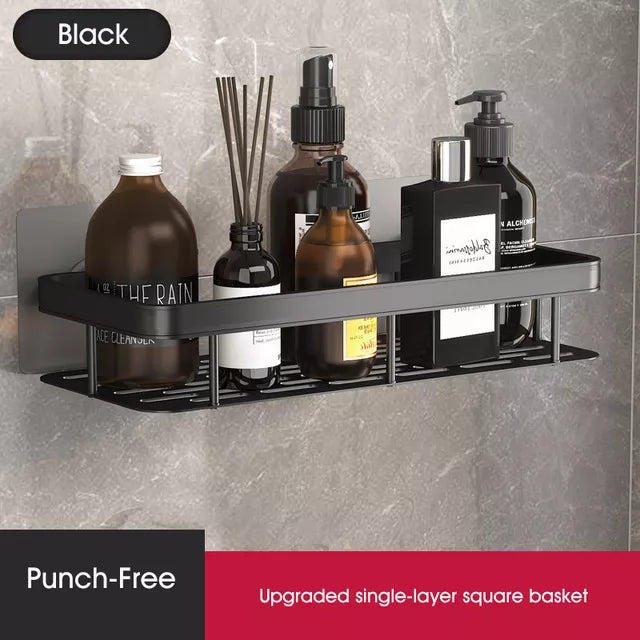 Charly | Stylish and Practical No-Drill Shower Corner Shelf – Space-Saving Bathroom Storage Rack