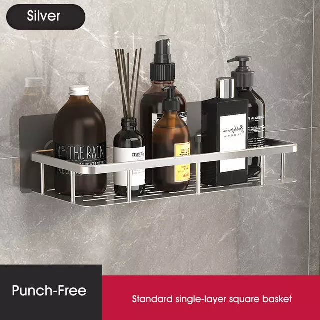 Charly | Stylish and Practical No-Drill Shower Corner Shelf – Space-Saving Bathroom Storage Rack