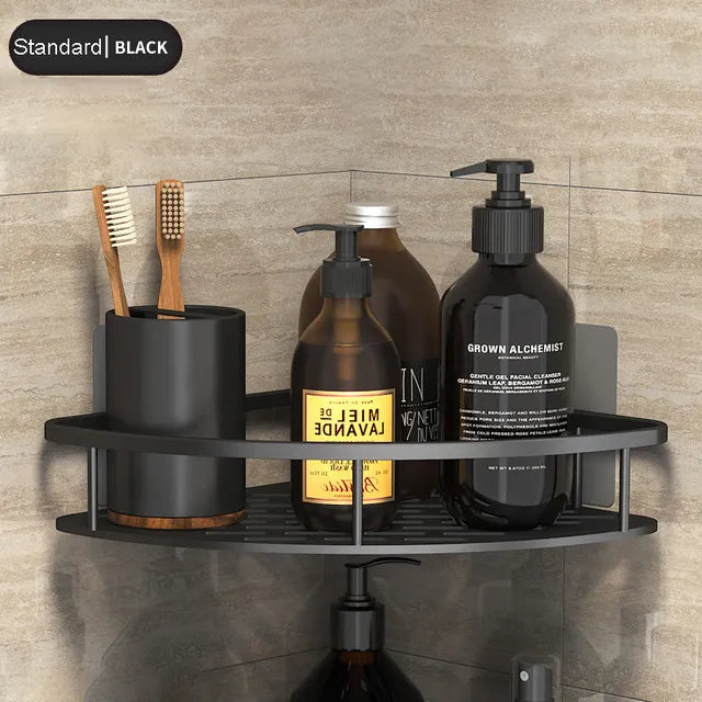 Charly | Stylish and Practical No-Drill Shower Corner Shelf – Space-Saving Bathroom Storage Rack