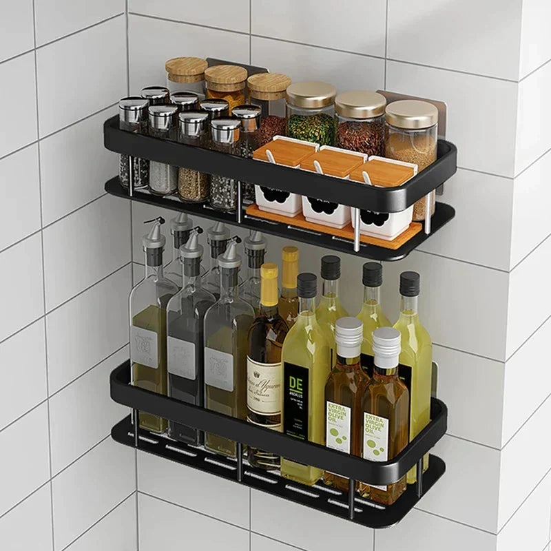 Charly | Stylish and Practical No-Drill Shower Corner Shelf – Space-Saving Bathroom Storage Rack