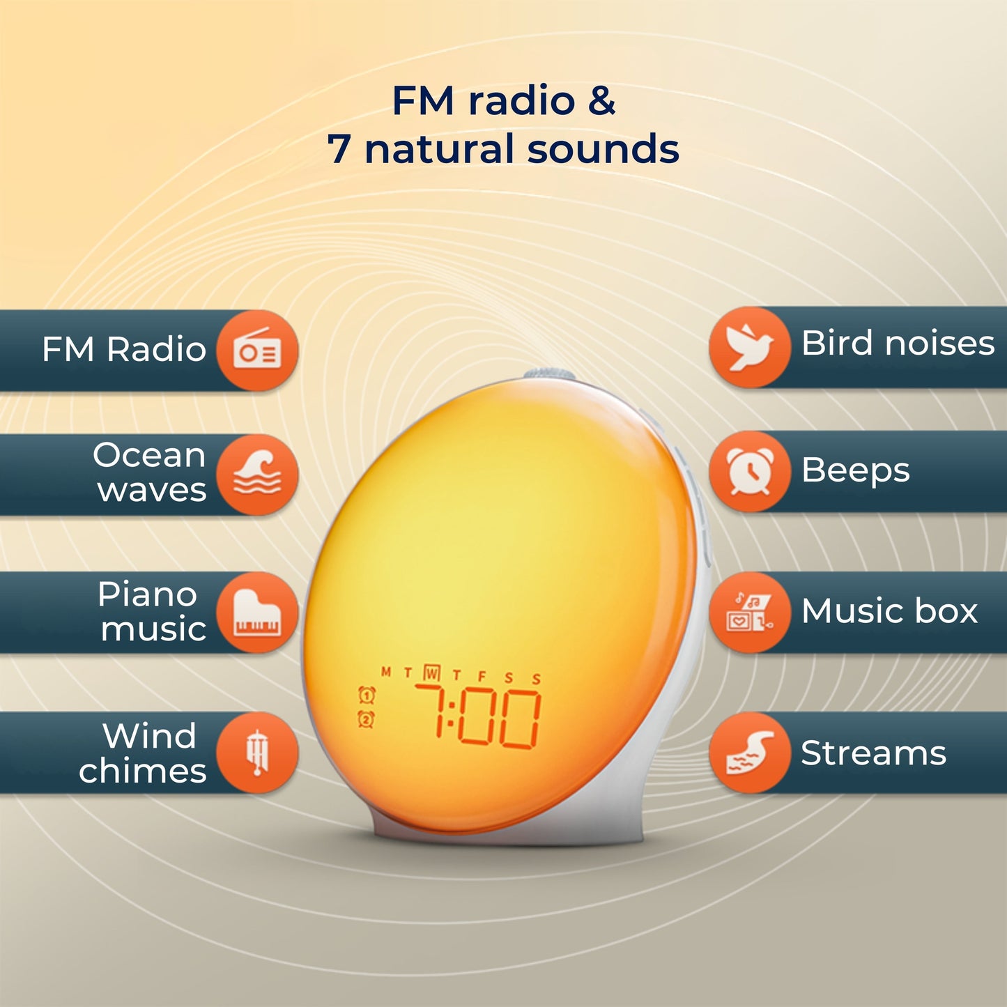 Charly | Sunrise Alarm Clock | Natural Wake-Up Light with Ambient Lighting for Deep Sleepers & Dark Mornings