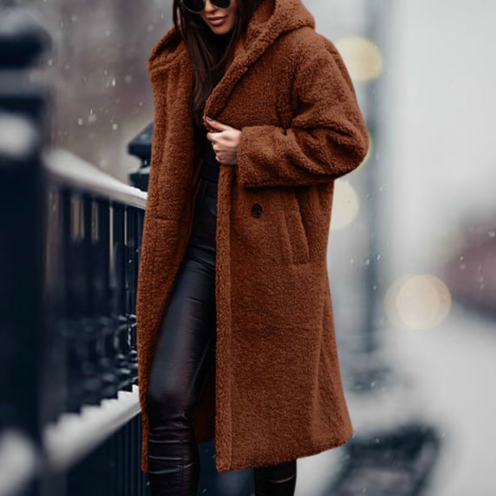 Charly - The Coziest Elegance Faux Fur Hooded Jacket