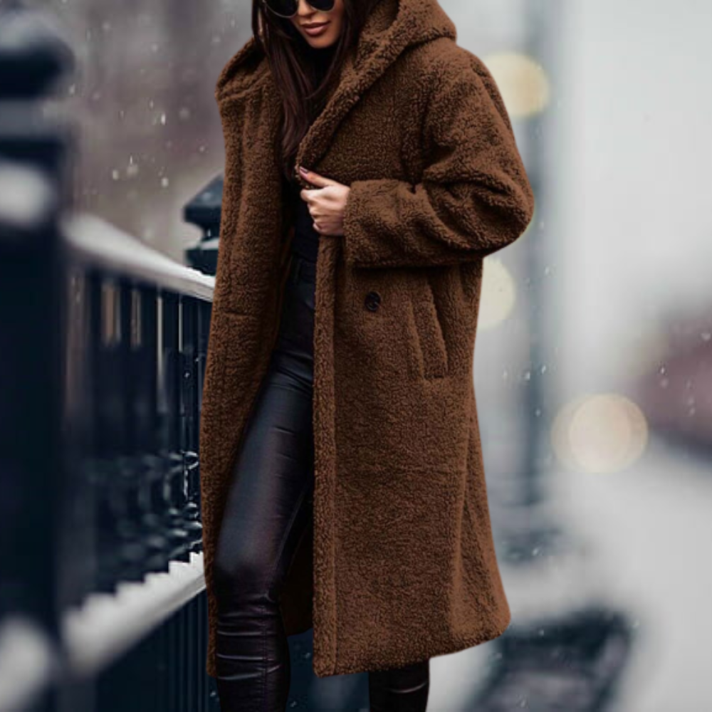 Charly - The Coziest Elegance Faux Fur Hooded Jacket