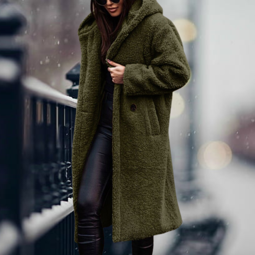 Charly - The Coziest Elegance Faux Fur Hooded Jacket
