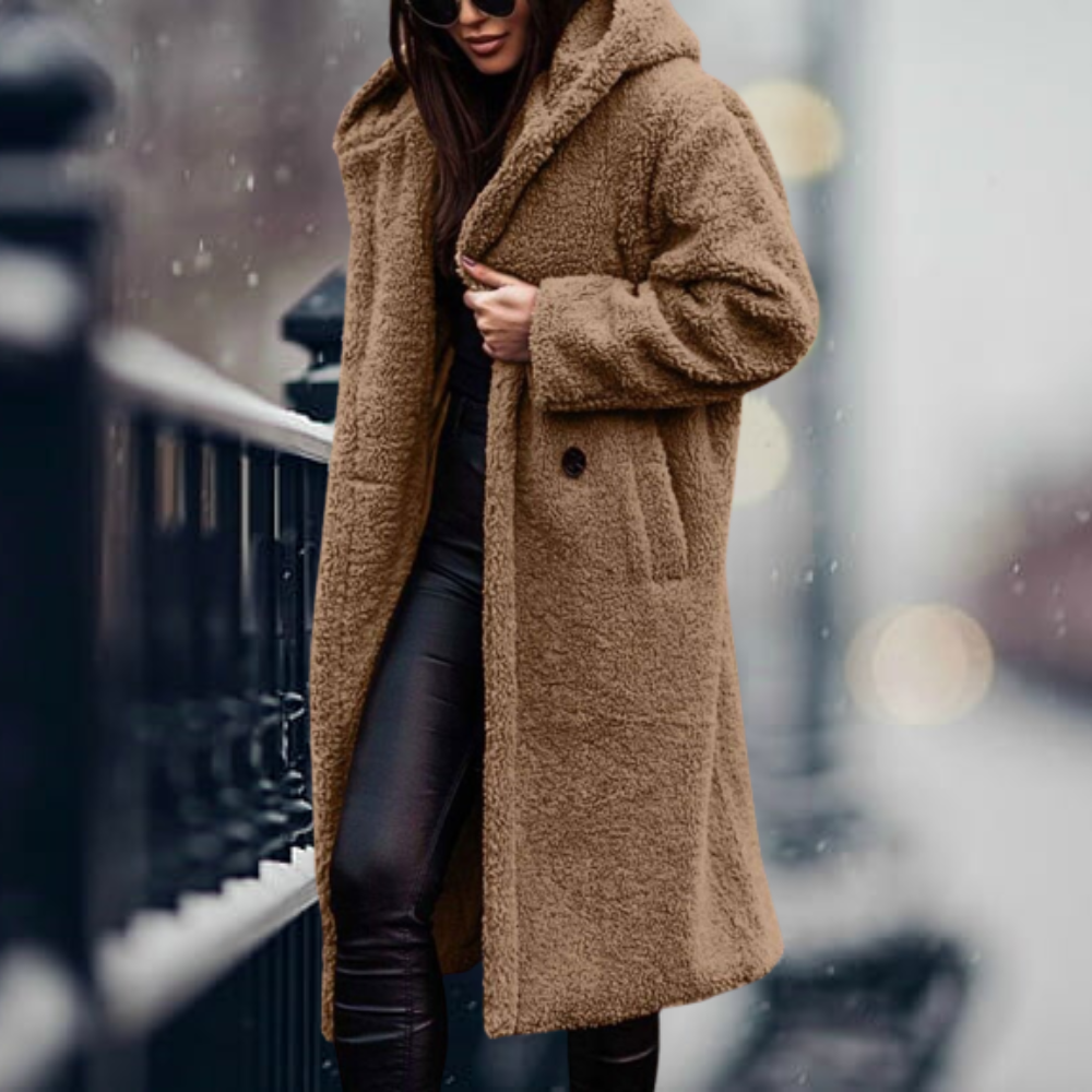Charly - The Coziest Elegance Faux Fur Hooded Jacket