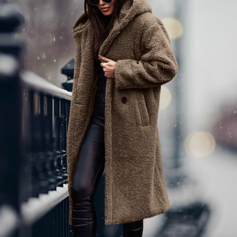 Charly - The Coziest Elegance Faux Fur Hooded Jacket