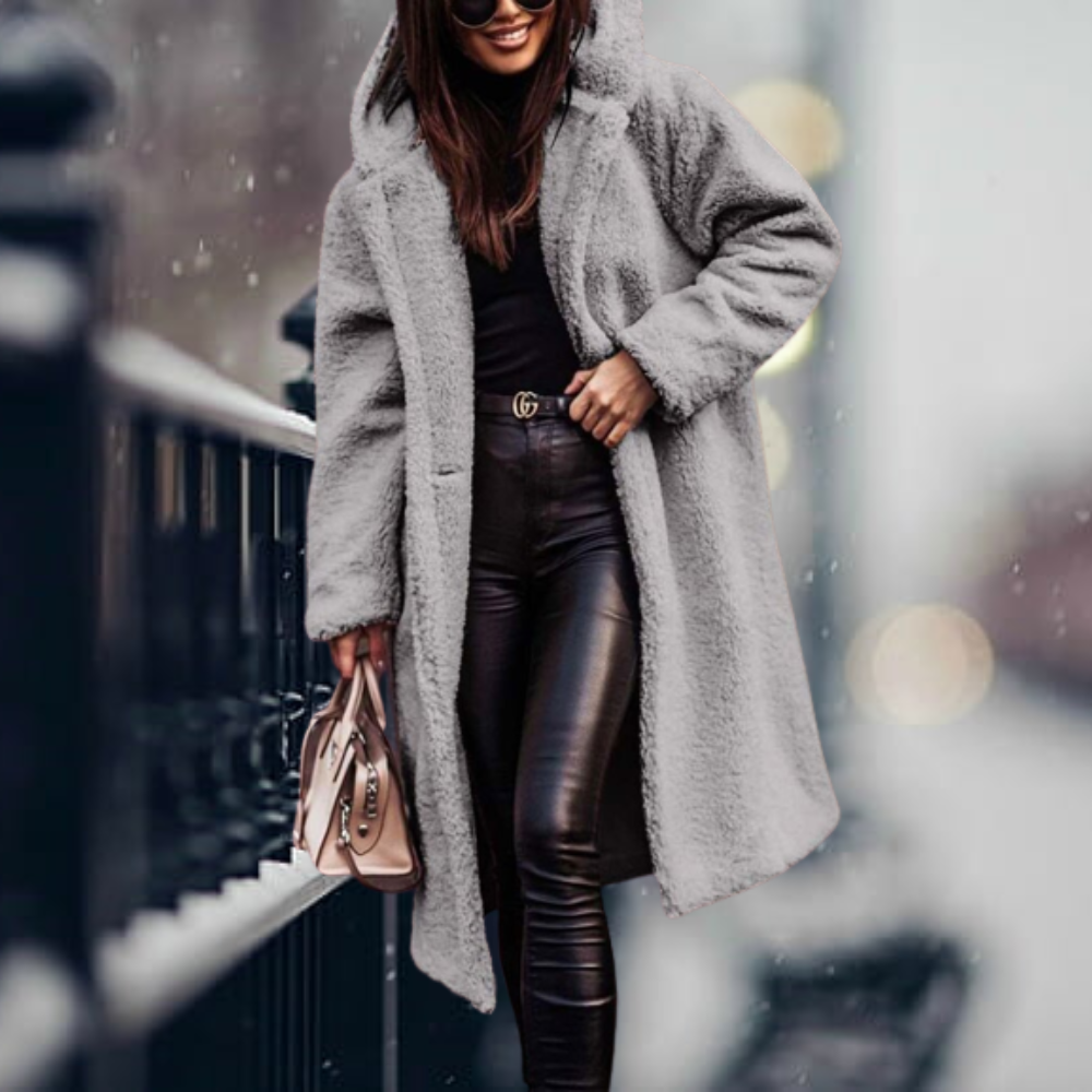 Charly - The Coziest Elegance Faux Fur Hooded Jacket