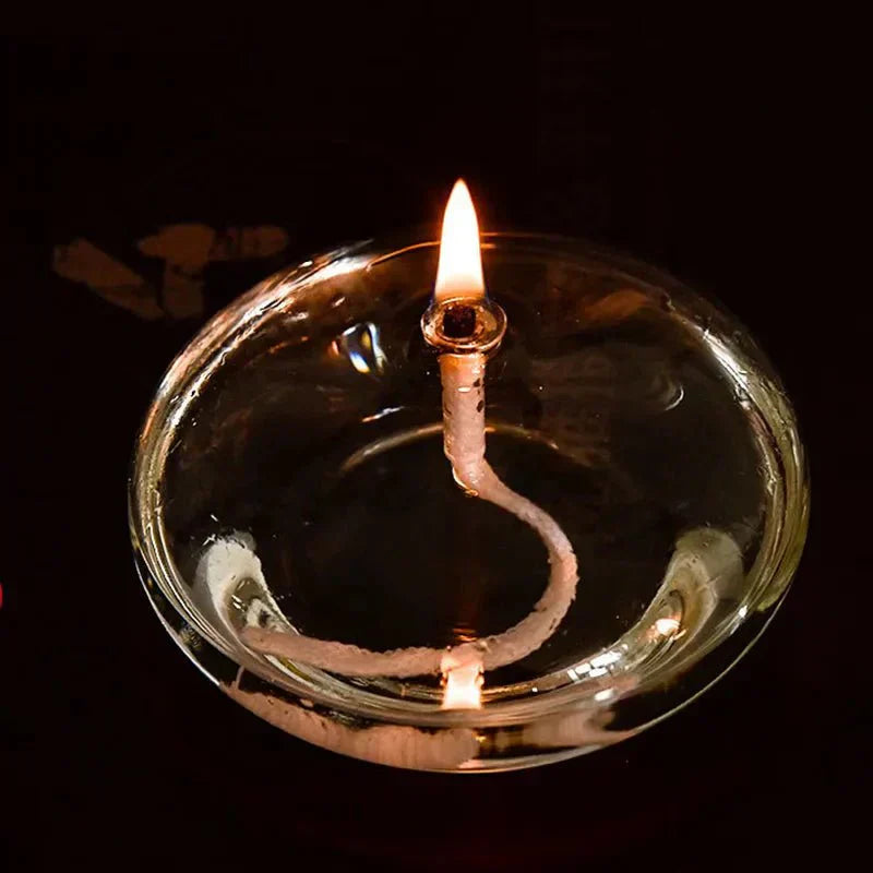 Charly | Transparent Glass Oil Lamp as Candle Holder