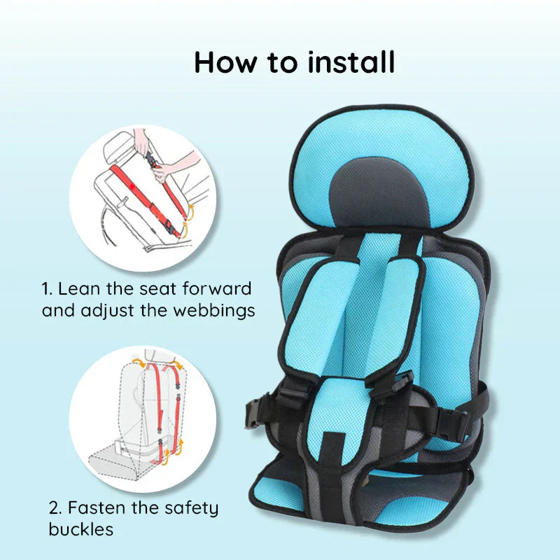Charly | Travel Car Seat Portable Toddler Booster Safety Compact Harness Foldable