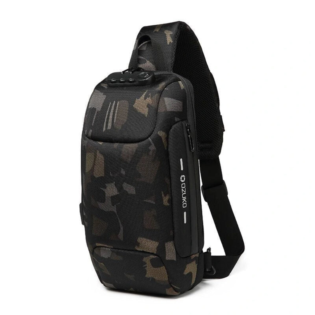 Charly | Travel Shoulder Bag with Combination Lock and USB