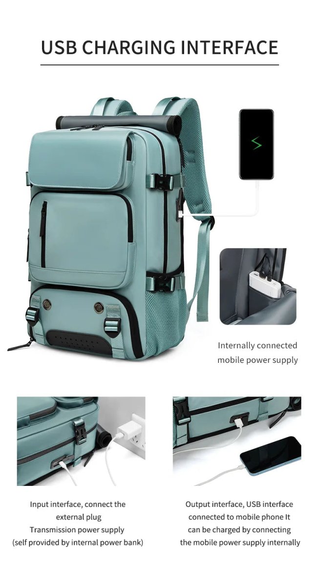 Charly | TRAVELMAX Pack – Waterproof Travel Backpack with USB Port, Shoe Compartment & Anti-Theft Pocket