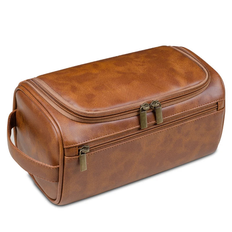 Charly | TravelTrek Luxury Bag – Leather Toiletry Bag with Waterproof Lining and YKK Zippers