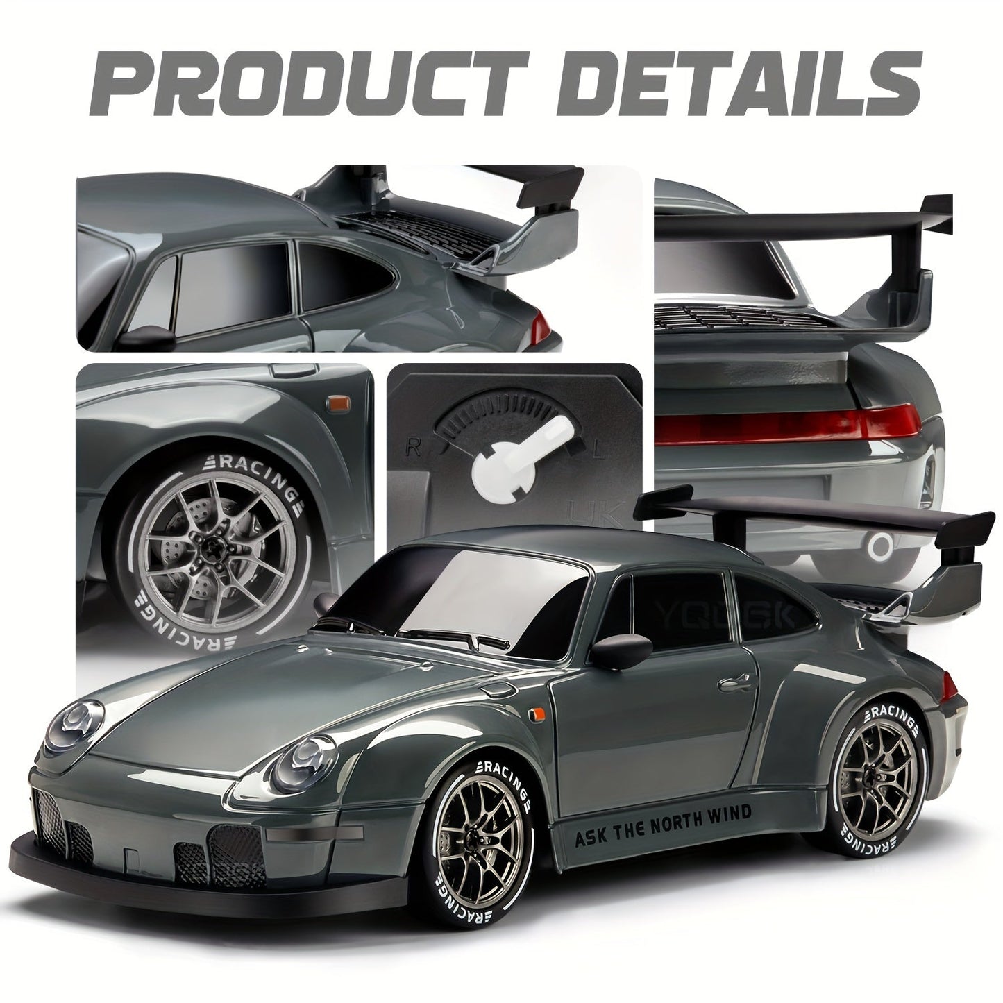 Charly | Ultimate 1:24 RC Drift Car with LED Wheels – Rechargeable 4WD Racing Toy