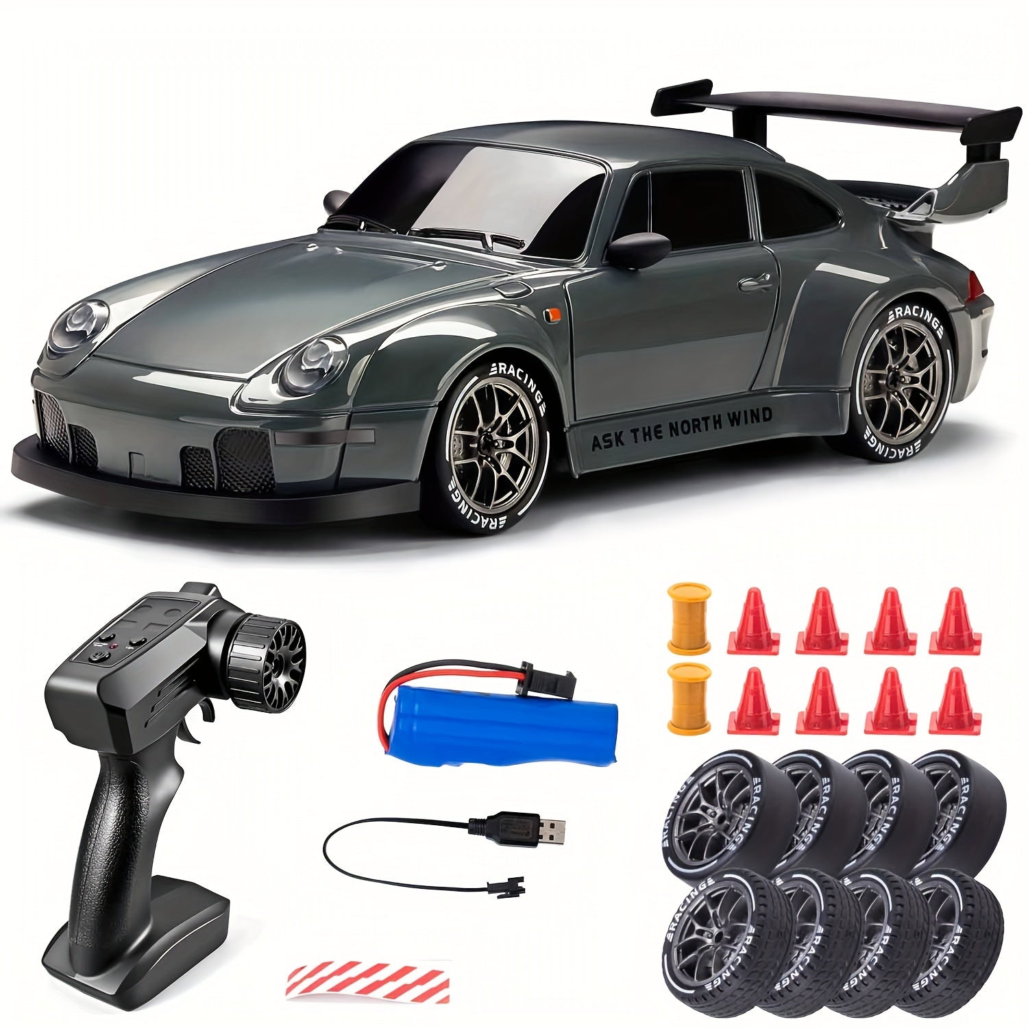 Charly | Ultimate 1:24 RC Drift Car with LED Wheels – Rechargeable 4WD Racing Toy