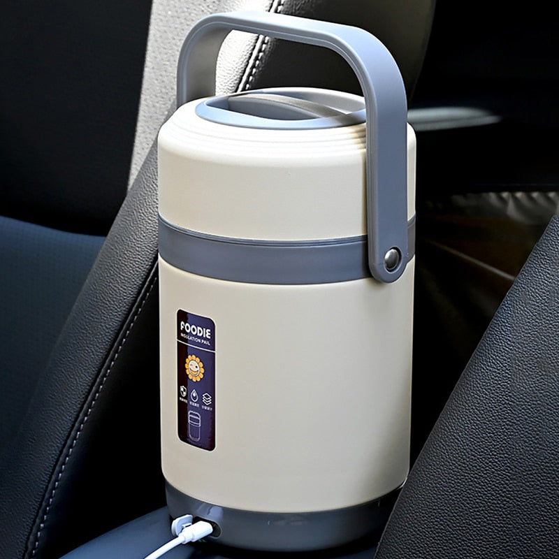 Charly | USB Heated Lunch Box | 304 Stainless Steel, Portable Food Warmer