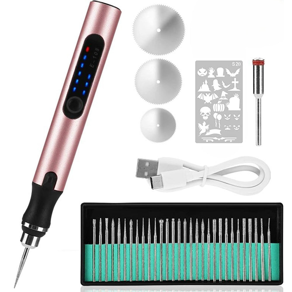 Charly | USB Rechargeable Engraving Pen | Precise and Quiet | Metal, Adjustable Speed